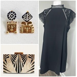 ZARA BLACK LACE DRESS- MEDIUM- PRELOVED